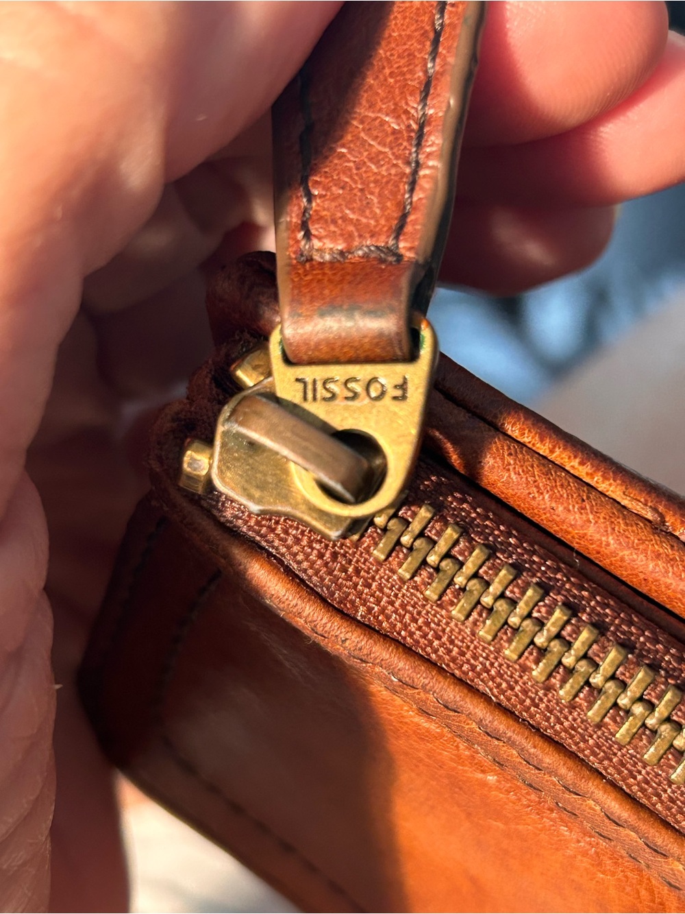 Fossil Brown leather wallet “Long live Vintage” - Picture 9 of 17